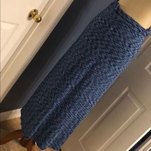Navy and blue toned maxi skirt